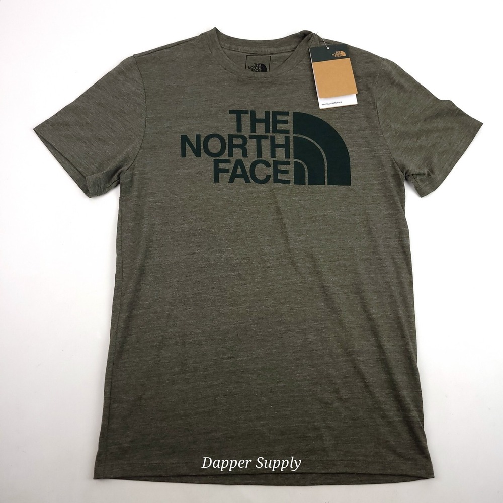 The North Face Men's Small Tee Taupe Green Heather‎ Slime Fit New